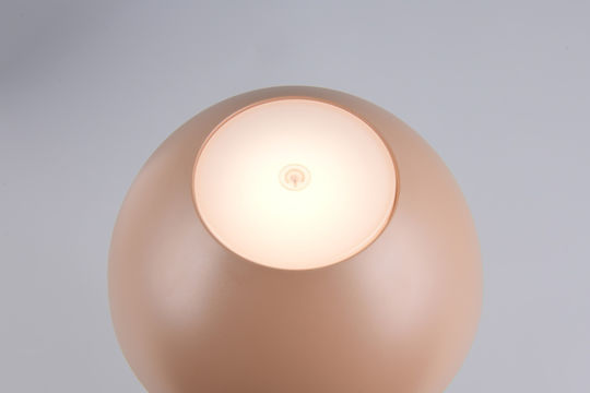 Trio Lighting Πλαστικό Πορτατίφ LED με Καφέ Καπέλο και Βάση