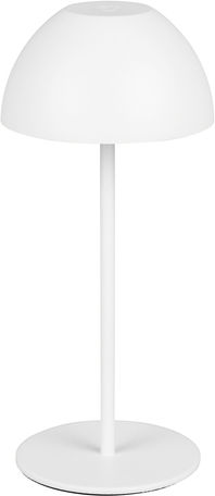 Trio Lighting Kunststoff Tischlampe LED mit Weiß Schirm und Basis