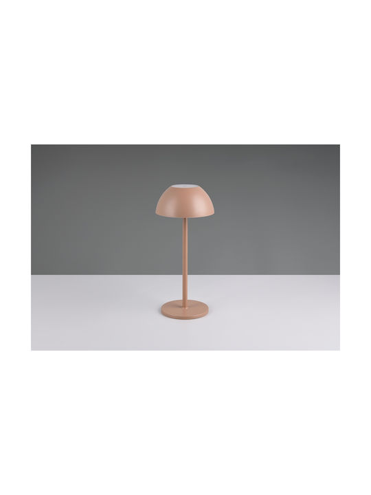 Trio Lighting Πλαστικό Πορτατίφ LED με Καφέ Καπέλο και Βάση