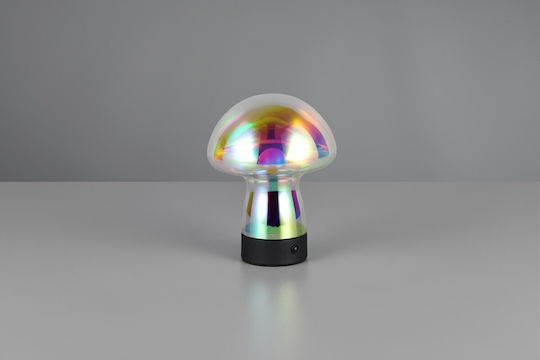 Trio Lighting Стъклена Настолна лампа LED с Прозрачен Абажур и Основа