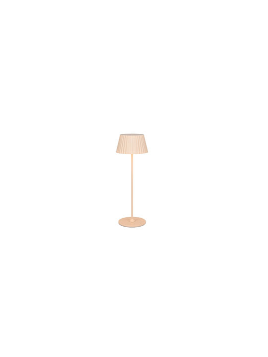 Trio Lighting Μεταλλικό Πορτατίφ LED με Μπεζ Καπέλο και Βάση