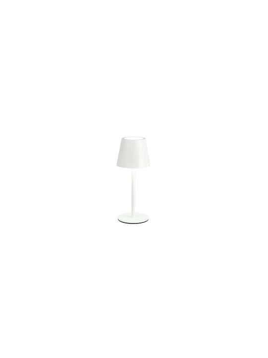 Trio Lighting Μεταλλικό Πορτατίφ LED με Λευκό Καπέλο και Βάση