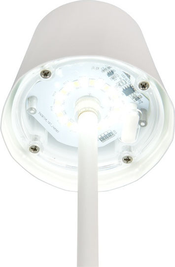 Trio Lighting Metal Table Lamp LED with White Shade and Base