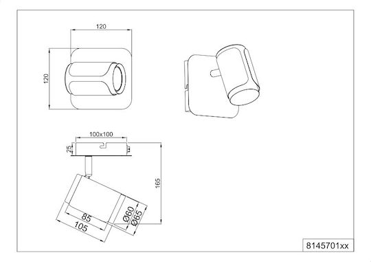 Trio Lighting Μονό Σποτ Trio Lighting Μονό Σποτ