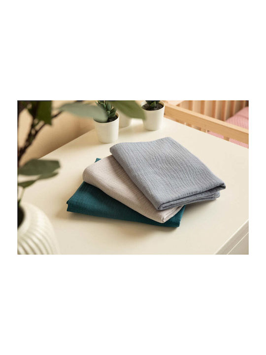 Sensillo Baby Burp Cloth Multicolour 60x80cm. 3pcs