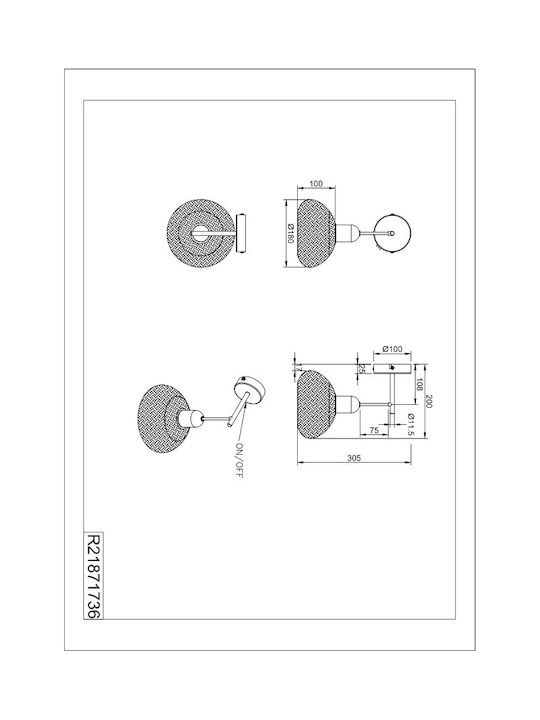 Trio Lighting Leuchte Wand Schwarz