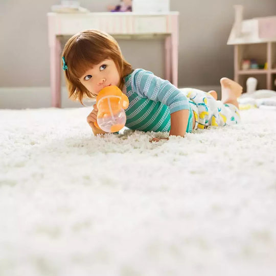 Munchkin Toddler Cup with Handles and Straw Click Lock Plastic Light Orange 207ml for 6m+