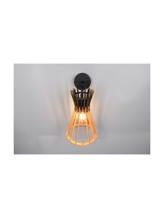 Trio Lighting Industrial Wall Lamp Black