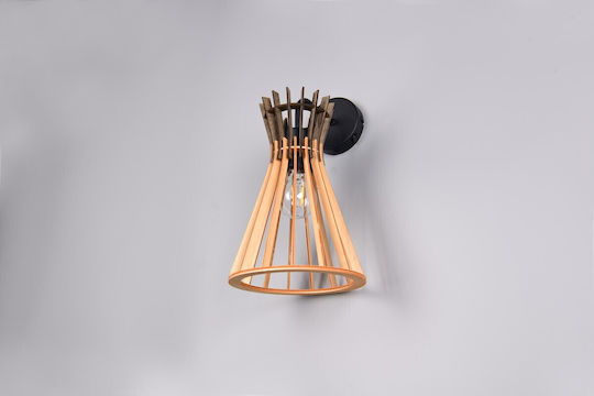 Trio Lighting Industrielle Wandleuchte Schwarz
