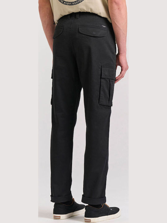 Trousers Cargo Elastic in Regular Fit Black