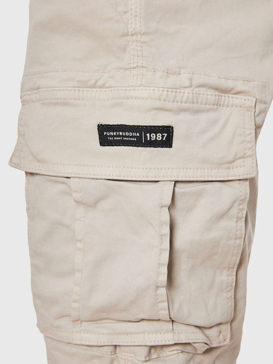 Trousers Cargo Elastic in Regular Fit Mist Grey