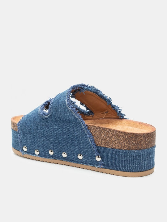 Γυναικεία Σανδάλια Flatforms Μπλε