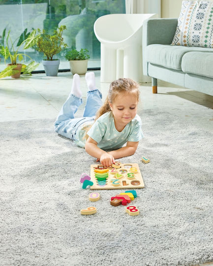 Ξύλινο Παιδικό Puzzle Colors And Shapes 9pcs Hape
