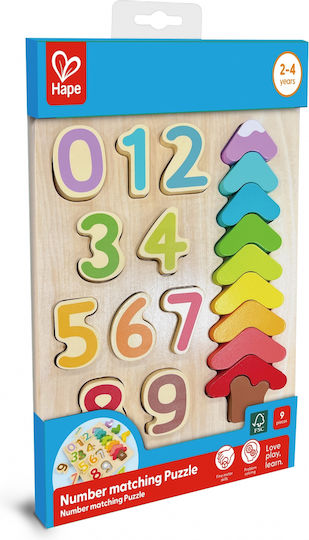Ξύλινο Παιδικό Puzzle Colors And Shapes 9pcs Hape