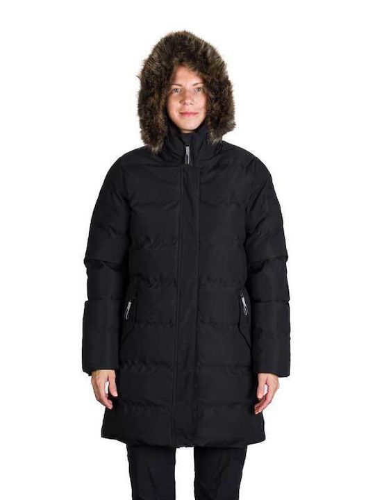 Women's Long Lifestyle Jacket for Winter Black