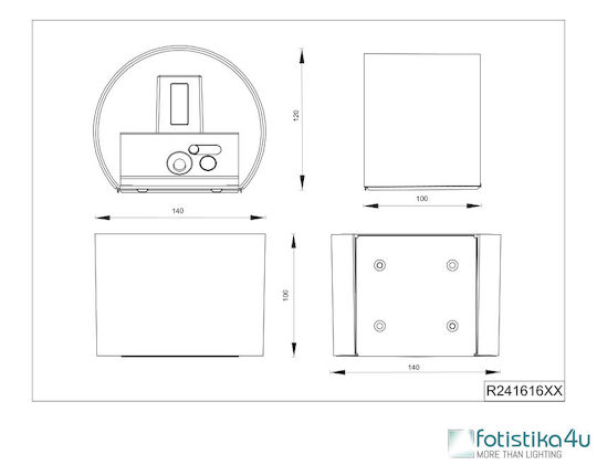 Trio Lighting Επιτοίχιο Εξωτερικό Φωτιστικό