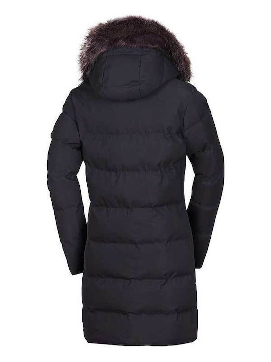 Women's Long Lifestyle Jacket for Winter Black
