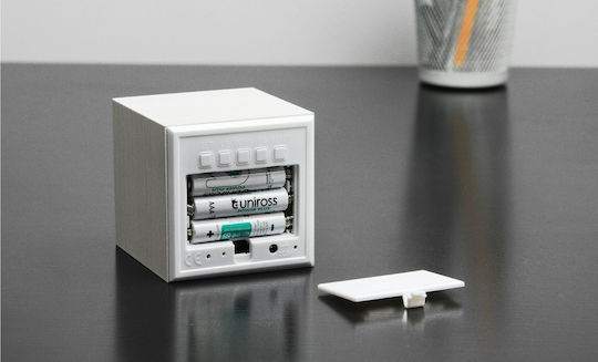 Gingko Tabletop Digital Clock with Alarm White