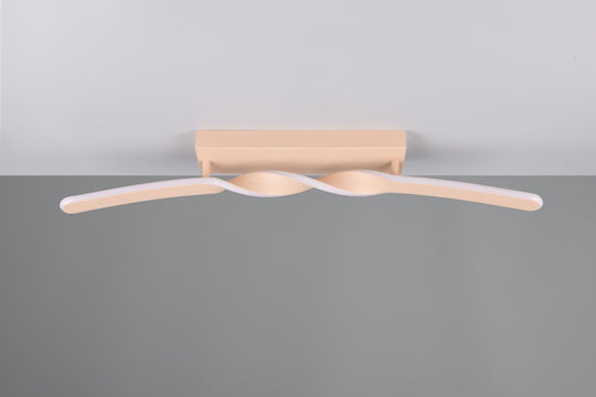 Trio Lighting Πλαφονιέρα Οροφής Μπεζ με Ενσωματωμένο LED