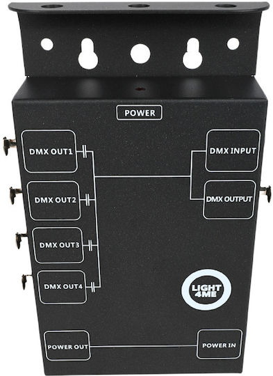 Light4me Xsplit 4 DMX Signal Distributor Splitter 4-Channel Mounting Bracket DMX Splitter 1 x 4