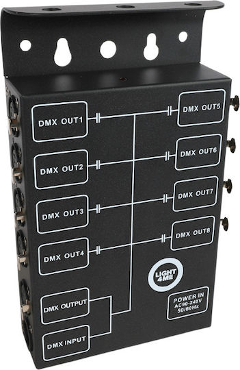 Light4me Xsplit 8 Dmx Signal Distributor Splitter 8-channel Mounting Bracket Dmx Splitter 1 X 8