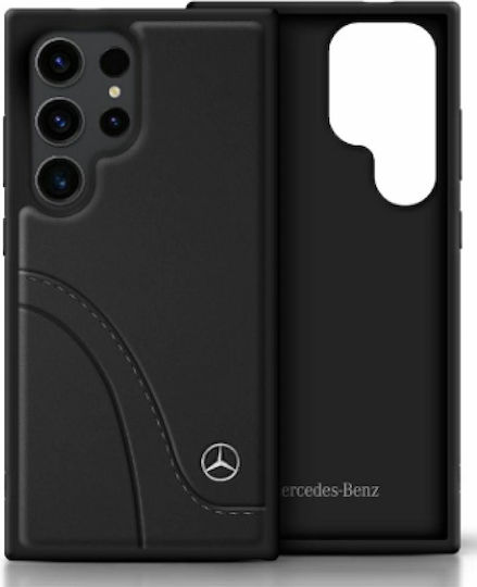 Mercedes-Benz Umschlag Rückseite Leder Schwarz (Galaxy S25 Ultra,Samsung S25 Ultra)
