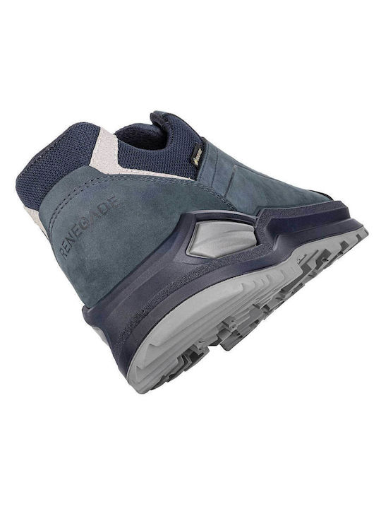 Lowa Men's Hiking Shoes Waterproof with Gore-Tex Membrane Blue
