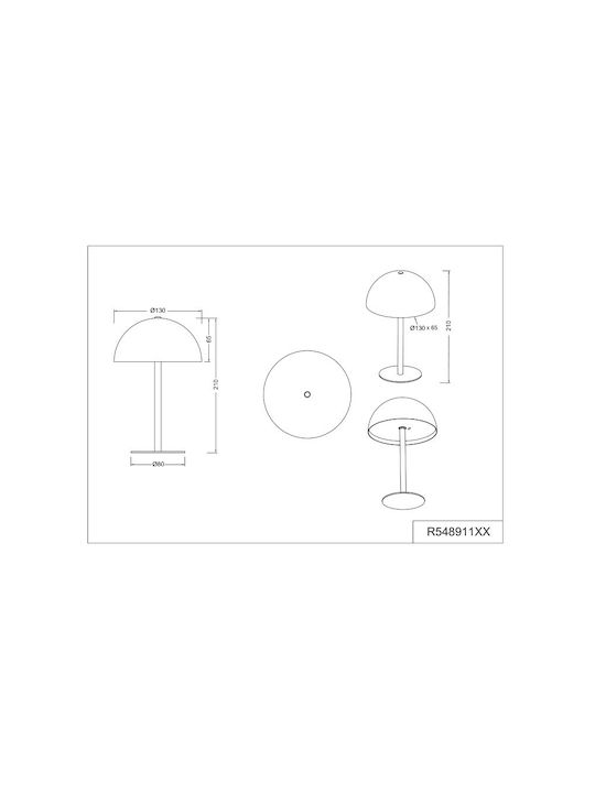Trio Lighting Μεταλλικό Πορτατίφ LED με Καφέ Καπέλο και Βάση