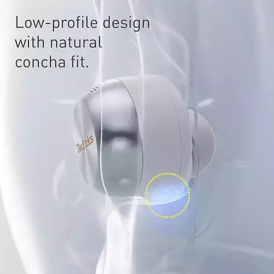 Technics EAH-AZ100 In-Ear Bluetooth-Freisprecheinrichtung Kopfhörer mit Schweißresistenz und Ladeetui Silber