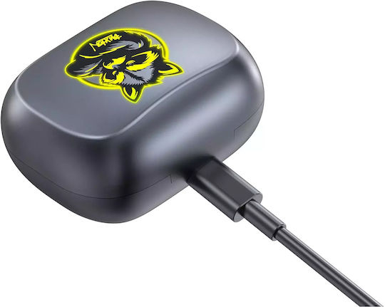 Buxton BTW8200 Raccoon In-ear Bluetooth Handsfree Ακουστικά με Αντοχή στον Ιδρώτα και Θήκη Φόρτισης Μαύρα
