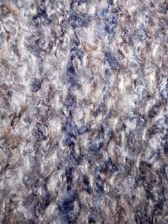 Pom Pom Beanie Beanie Knitted in Blue color