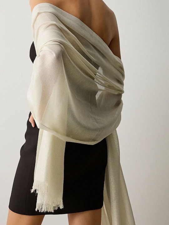 Women's Wool Scarf Ecru