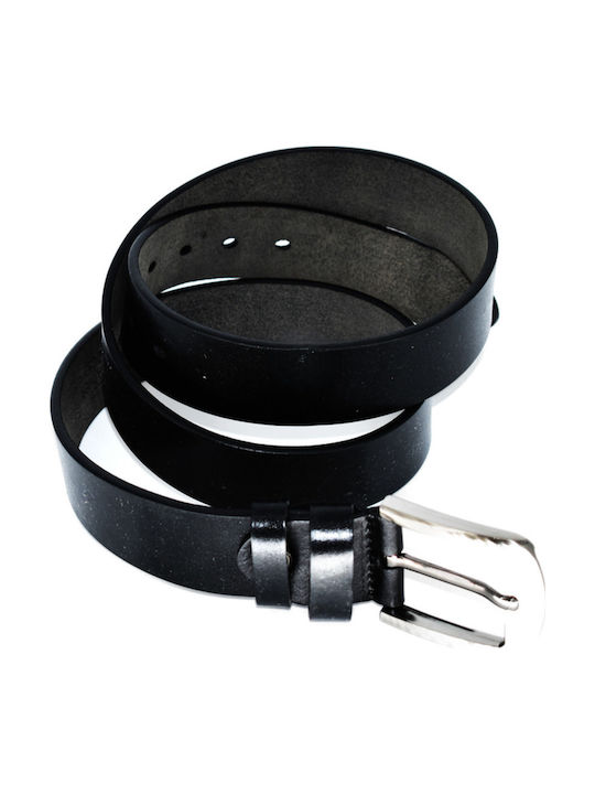 Breit Herren Gürtel Leder Schwarz