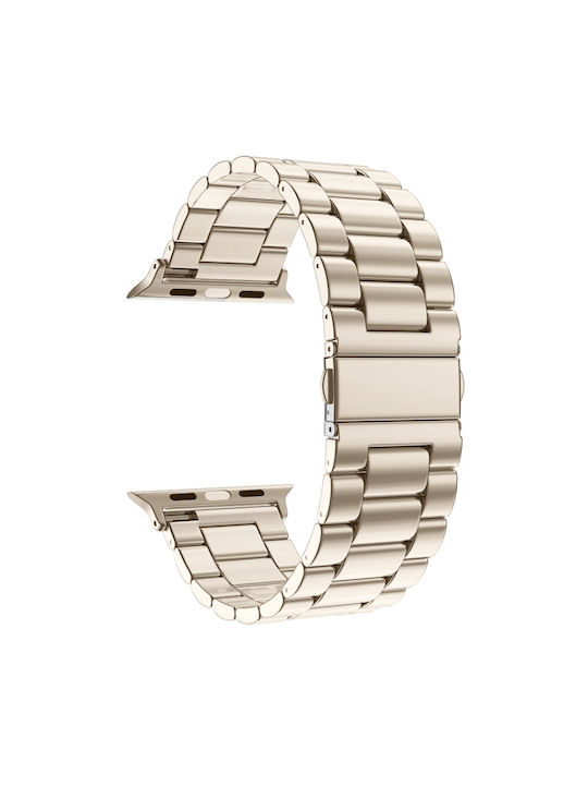 Λουράκι Ανοξείδωτο Ατσάλι Μπεζ (Apple Watch 38/40/41/42mm)
