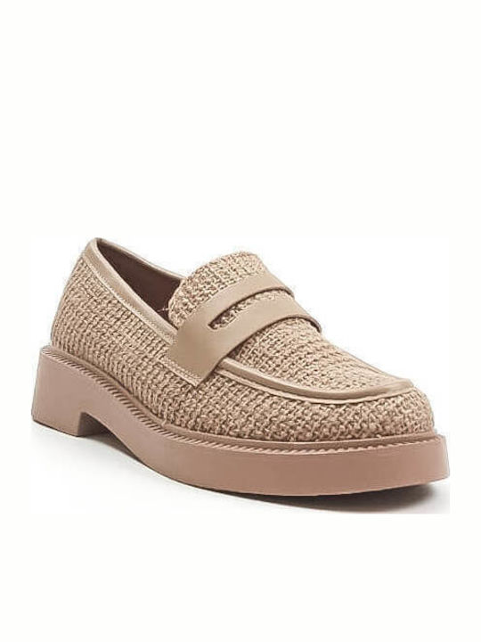 Women's Loafers in Khaki Color