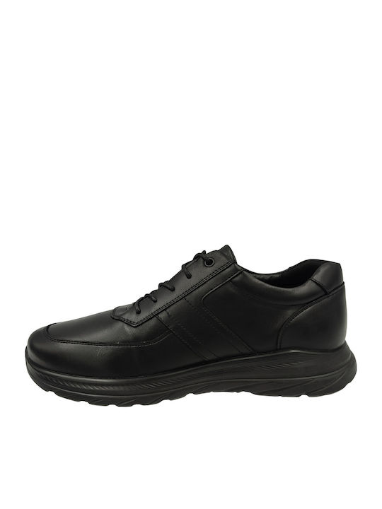 Leder Herren Freizeitschuhe Schwarz