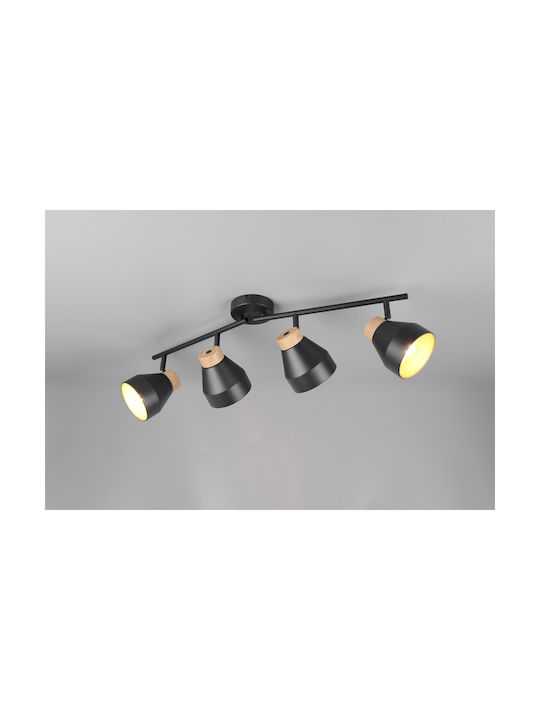 Trio Lighting Spot mit 4 Lichtern in Schwarz Farbe