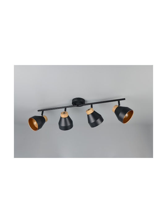 Trio Lighting Spot mit 4 Lichtern in Schwarz Farbe