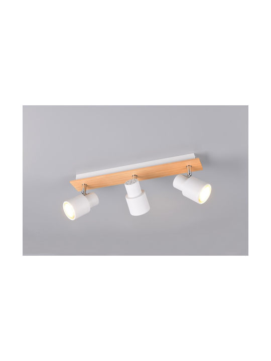 Trio Lighting Τριπλό Σποτ με Ντουί GU10 σε Λευκό Χρώμα