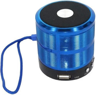 Metal body Bluetooth-Lautsprecher 3W mit Radio und Akkulaufzeit bis zu 2 Stunden Blau