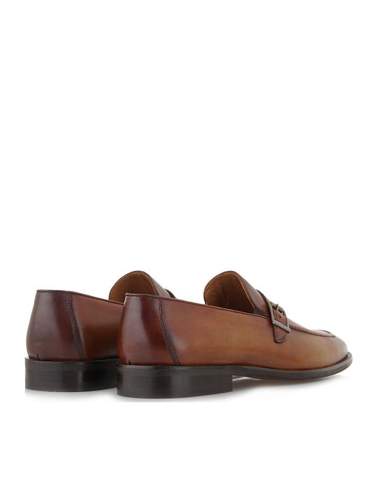 Leder Herren Mokassins in Tabac Braun Farbe