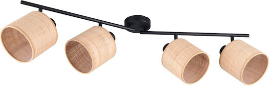 Trio Lighting Spot mit 4 Lichtern in Schwarz Farbe