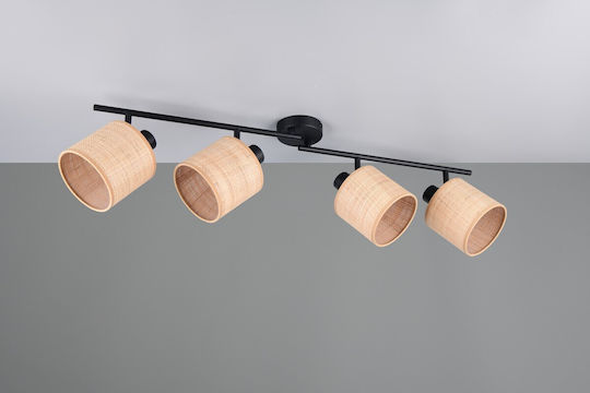 Trio Lighting Spot mit 4 Lichtern in Schwarz Farbe