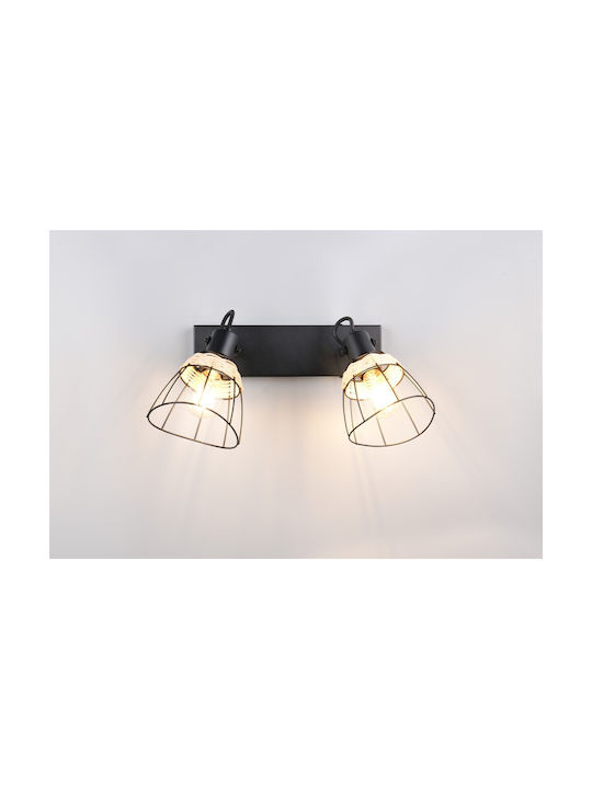 Trio Lighting Διπλό Σποτ σε Μαύρο Χρώμα