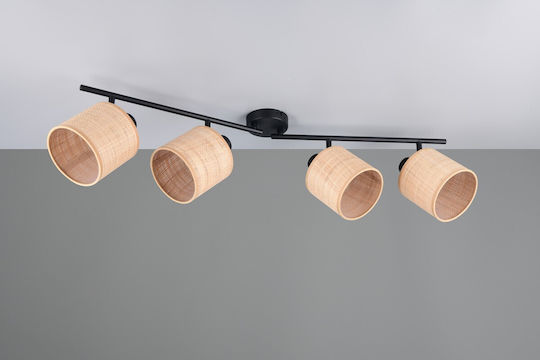 Trio Lighting Spot mit 4 Lichtern in Schwarz Farbe