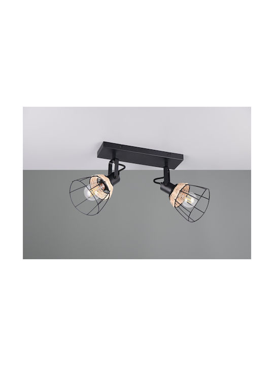 Trio Lighting Διπλό Σποτ σε Μαύρο Χρώμα