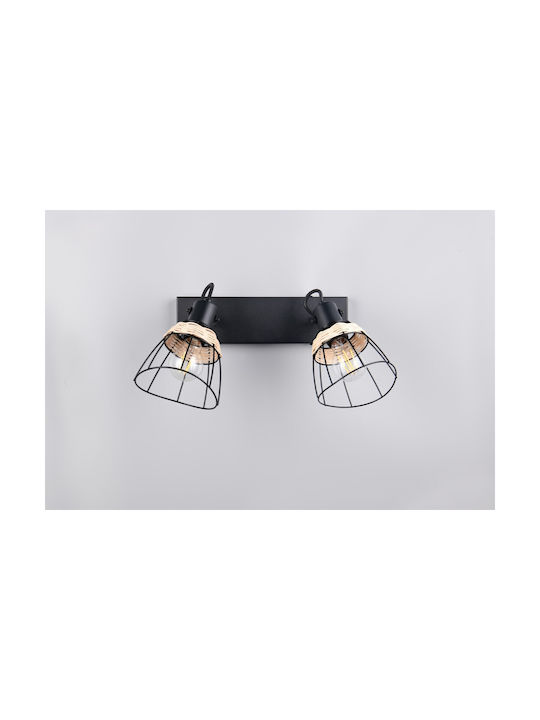 Trio Lighting Διπλό Σποτ σε Μαύρο Χρώμα