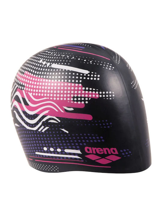 Cască de înot Arena Print Jr 94171113 Negru Imprimat Negru Silicon