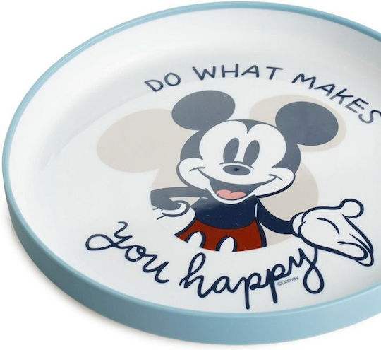 Thermobaby Παιδικό Πιάτο Φαγητού Mickey από Πλαστικό Λευκό
