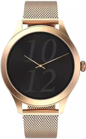 MaxCom FW44 2 Stainless Steel 46mm Smartwatch με SIM και Παλμογράφο (Χρυσό)